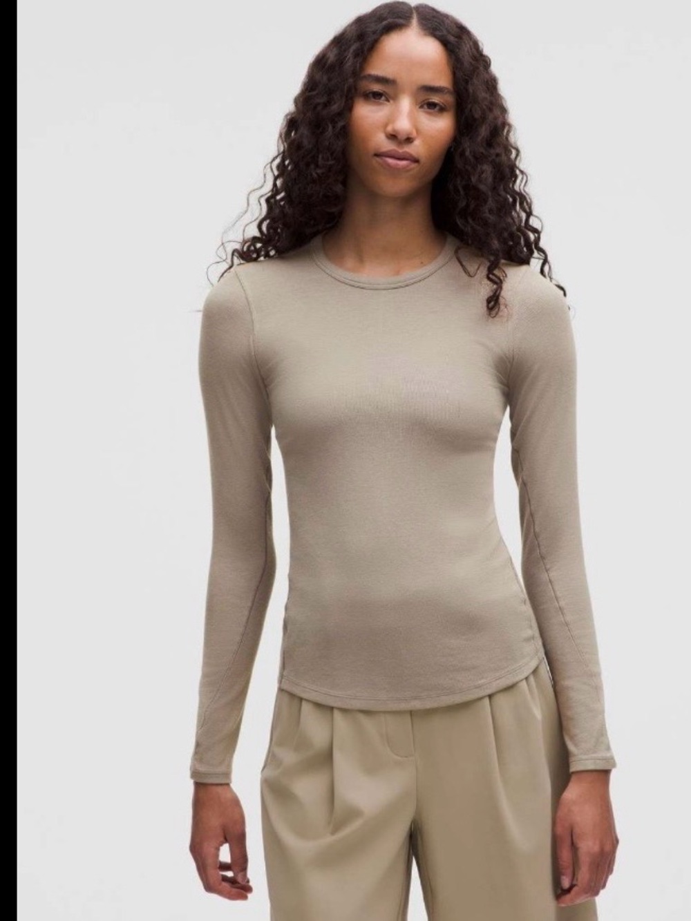 Lululemon hold tight long sleeve shirt ribbed size 16